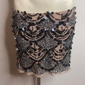 Sequin mini skirt